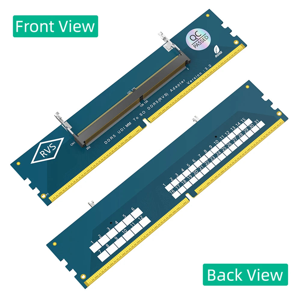 DDR5 SO-DIMM to U-DIMM Adapter Card – Laptop RAM to Desktop RAM Adapter Card Richie's