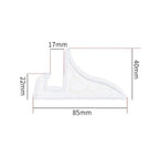 2Pcs Plastic Photo Frame Easel Stand – Clear & Black Holder Picture Frame Stand Richie's Clear-17mm slot 2Pcs