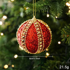 Pearl Foam Christmas Ball Ornament | Ribbed Wave Tree Decor Christmas Tree Ornament Richie's C