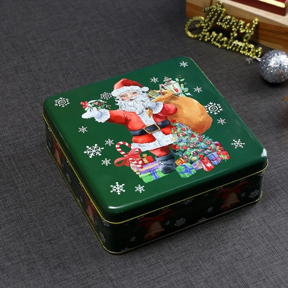 Cartoon Christmas Tinplate Candy Gift Box – Square Xmas Tin Christmas Tin Box Richie's