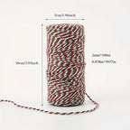 100m Cotton Craft Ribbon – Christmas Gift Wrapping & DIY Decor Decorative Craft Ribbon Richie's