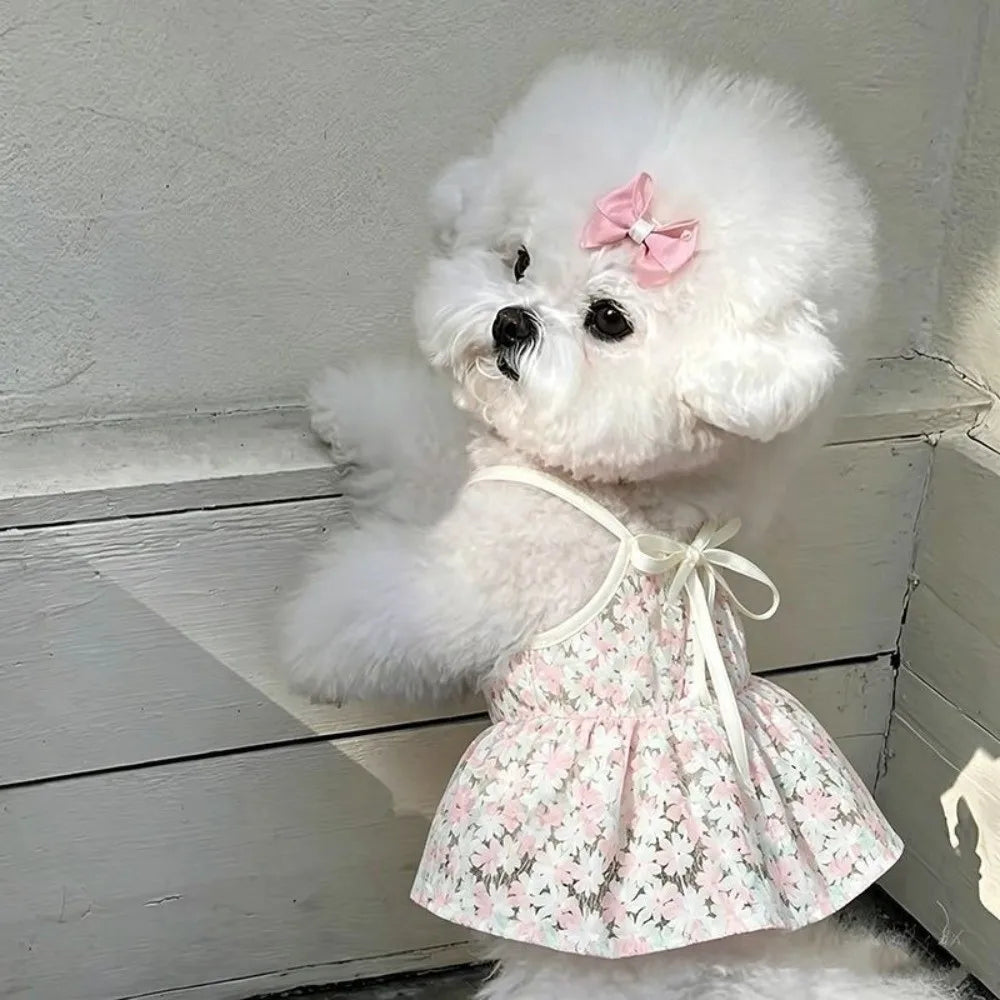 Floral Pet Princess Dress – Lightweight Dog & Cat Vest Pet Dress Richie's