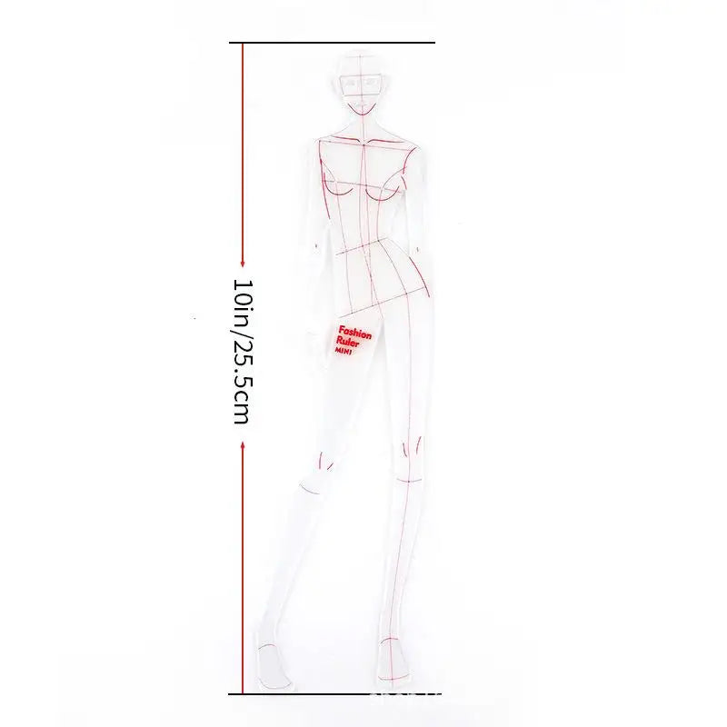 Fashion Illustration Template Ruler – Clothing Design & Quilting Clothing Design Ruler Richie's A6