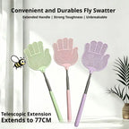 Telescopic Fly Swatter Extendable Stainless Steel Anti-Slip Handle Telescopic Fly Swatter Richie's