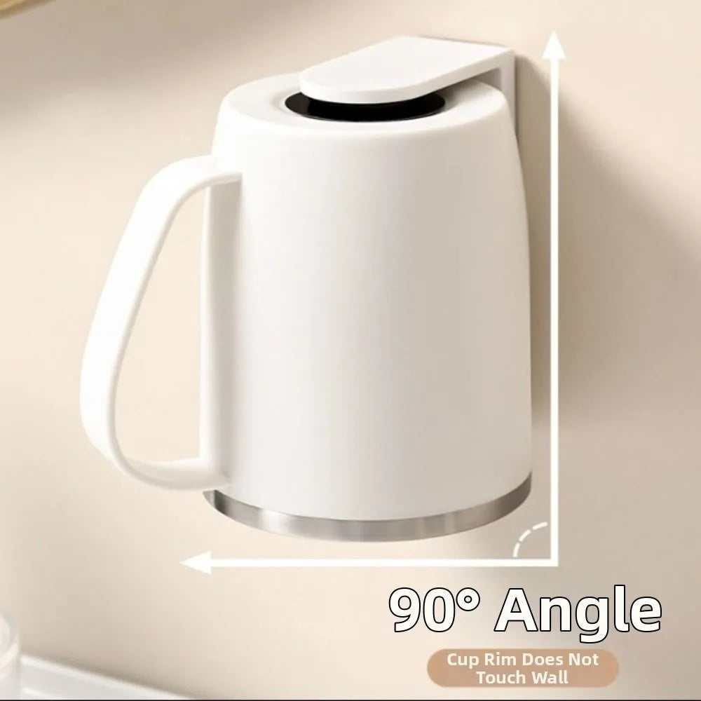 304 Stainless Steel Magnetic Mouthwash Cup – No-Drill 400ml Bathroom Cup Holder Richie's