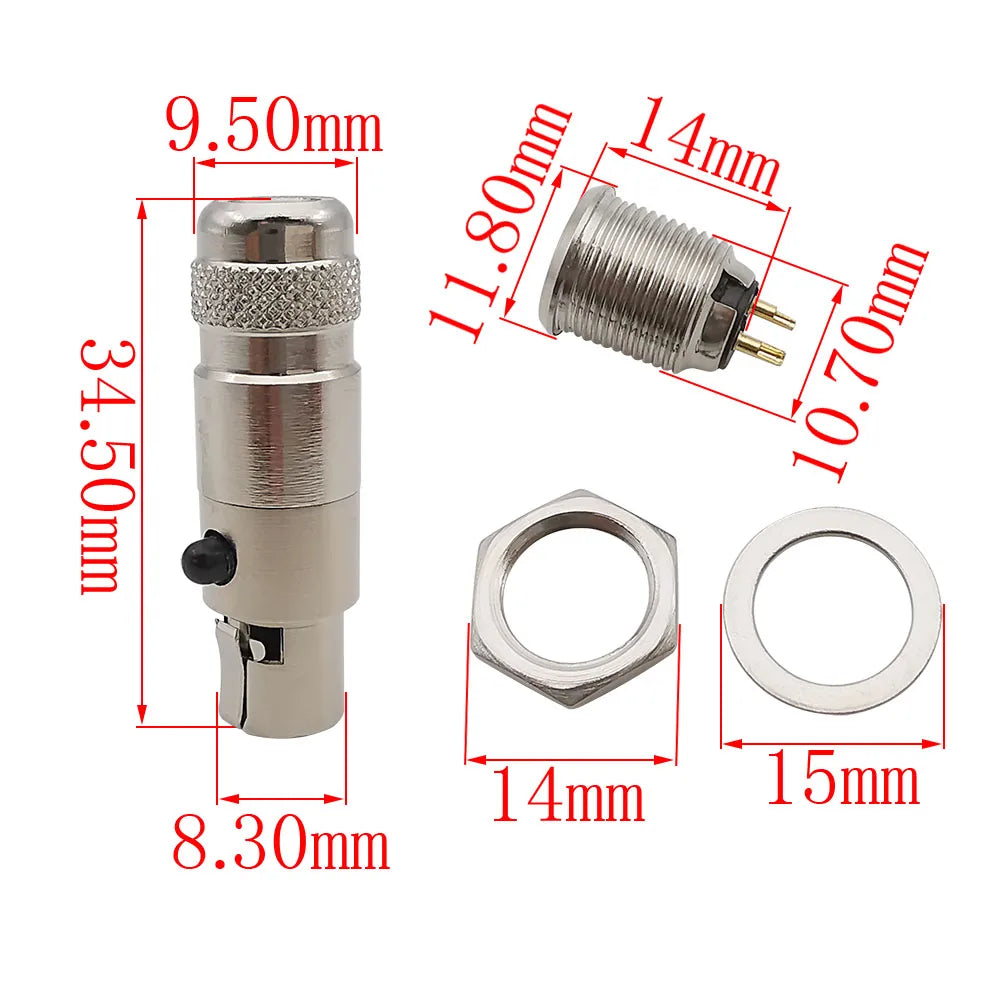 Mini XLR Connector 3/4/5/6 Pin Male Female Audio MIC Plug Audio XLR Connector Richie's