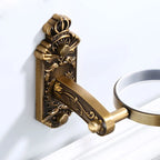 HOBHE Antique Brass Wall-Mounted Toilet Brush Holder Set Toilet Brush Holder Richie's