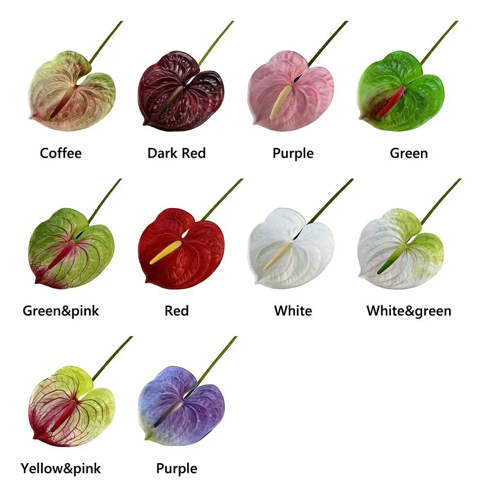 60cm Artificial Anthurium Flower – Real Touch Faux Plant Decor Artificial Flower Richie's