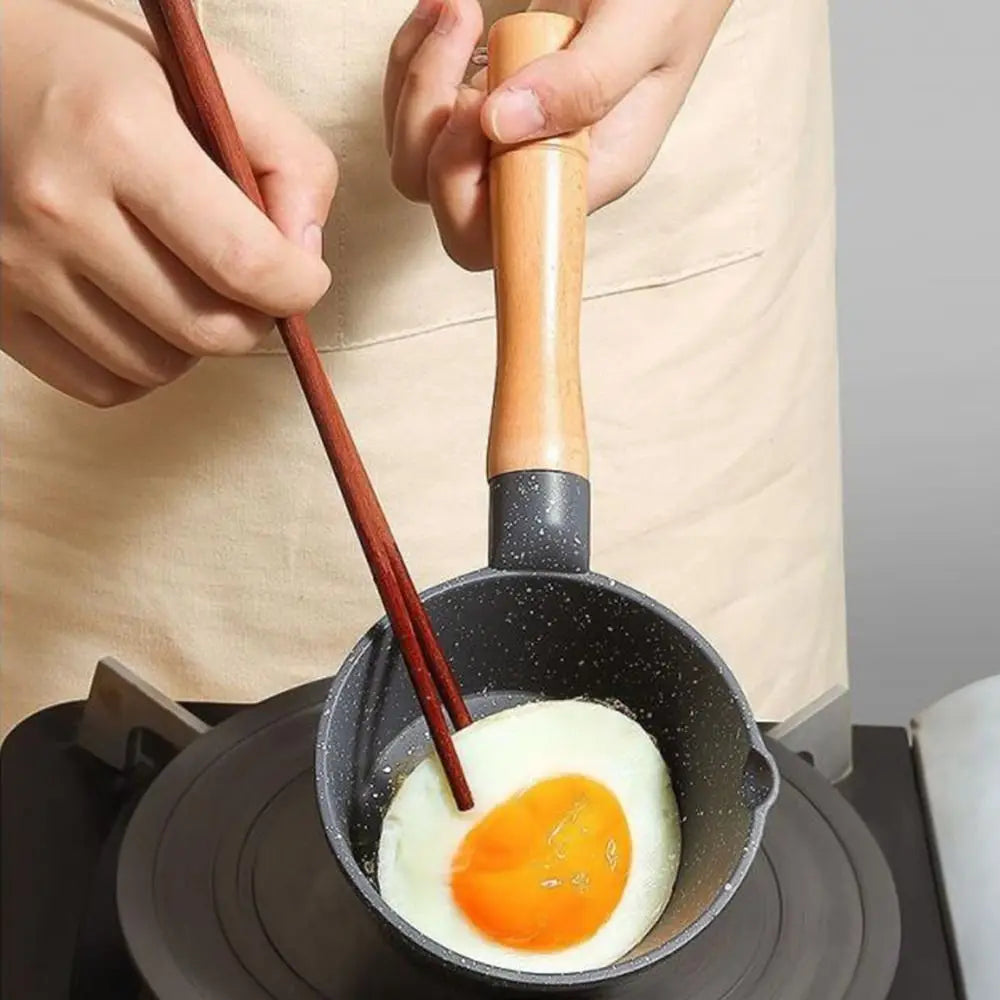Maifan Stone Non-Stick Mini Frying Pan – Wood Handle Non-Stick Frying Pan Richie's