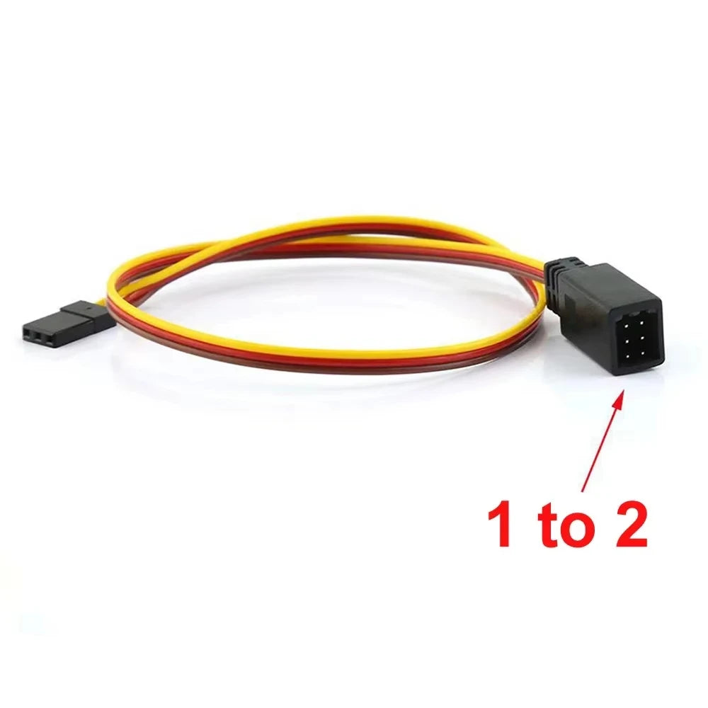 RC Servo Y-Wire Extension Cable 1 to 2/3/4/5/6 | Car Boat Aircraft RC Servo Cable Richie's 1 to 2 No plug