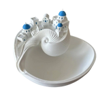 Conch Shell Catchall Bowl Spiral Divider Desktop Organizer Tray Decorative Organizer Tray Richie's Blue