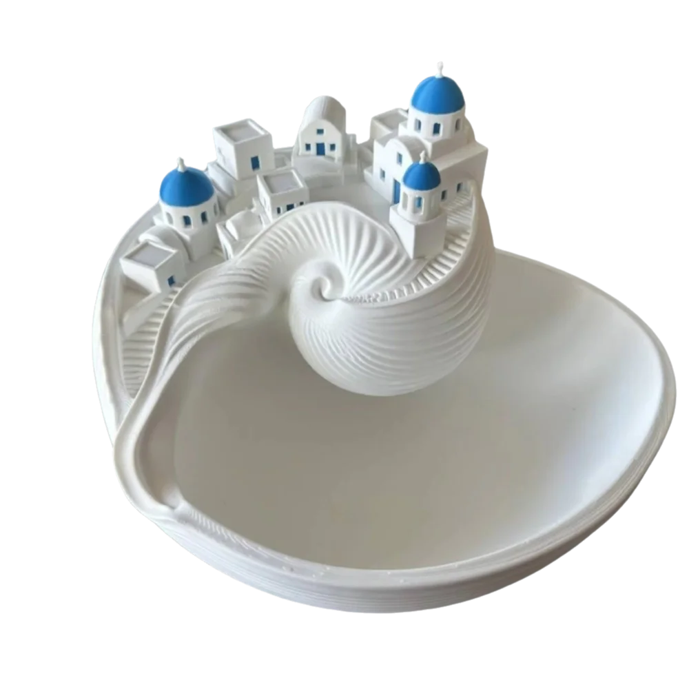 Conch Shell Catchall Bowl Spiral Divider Desktop Organizer Tray Decorative Organizer Tray Richie's Blue