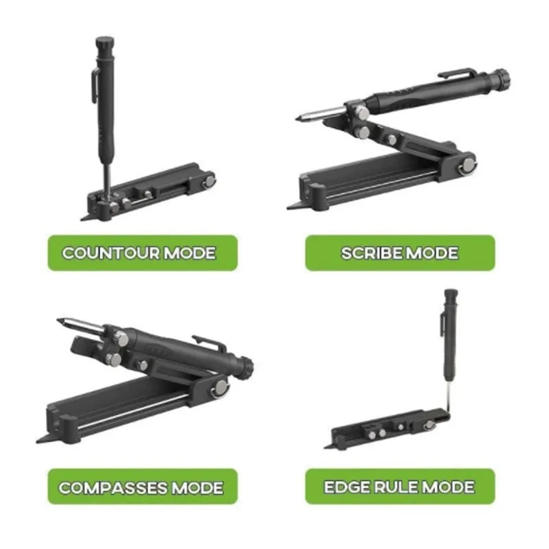 Aluminum Alloy Multi-Function Scribing Tool + Deep Hole Pencil Scribing Marking Tool Richie's