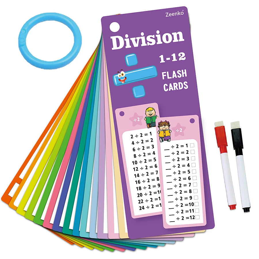 Math Flash Cards Full Set – Addition, Subtraction, Multiplication & Division Math Flash Cards Richie's 15Div
