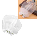 White Tulle Dog Bridal Veil – Lace Floral Pet Headdress Pet Bridal Veil Richie's