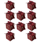 10 Pcs French Luxury Candy Boxes with Ribbon – Wedding & Party Party Favor Boxes Richie's Red 70x70x70mm