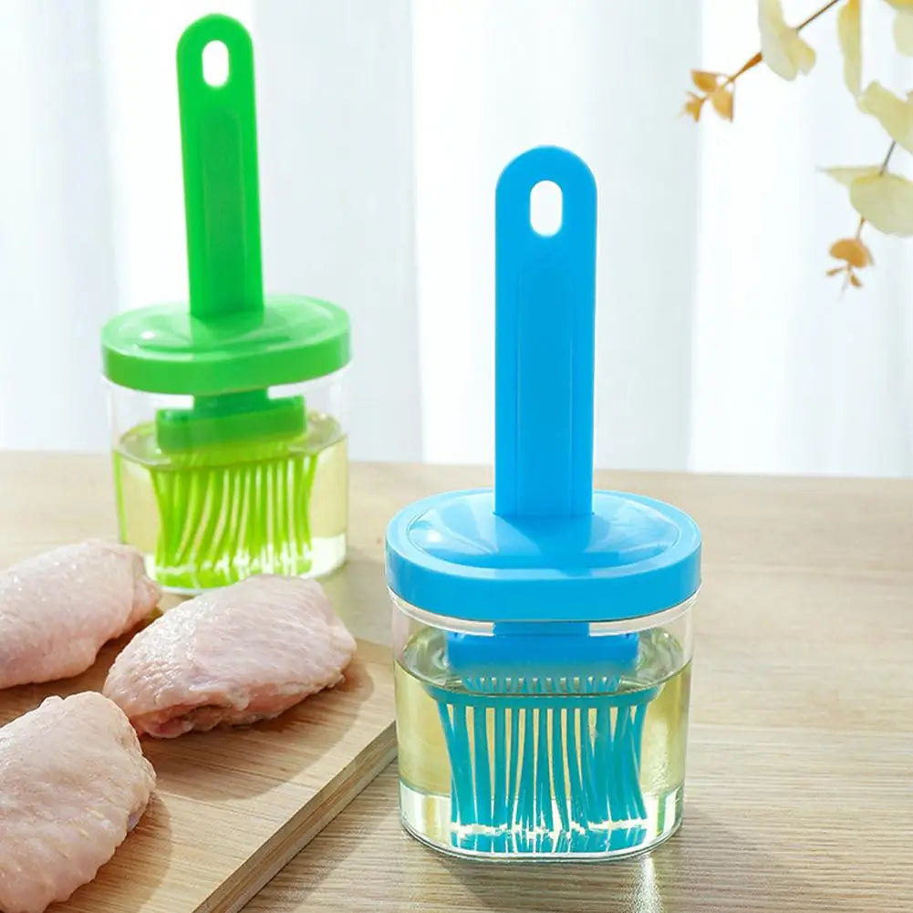 Silicone Oil Brush Dispenser Bottle for BBQ Baking & Basting Basting Brush Dispenser Richie's