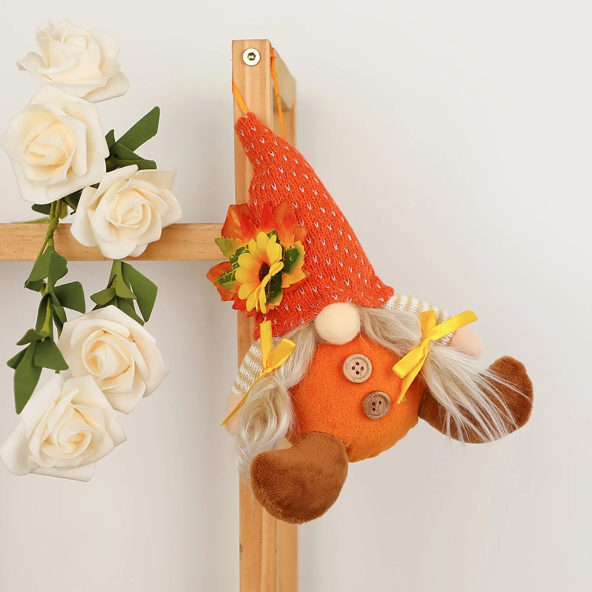 Rustic Autumn Scarecrow Decor – Plaid Sunflower Farmhouse Accent Seasonal Scarecrow Decor Richie's
