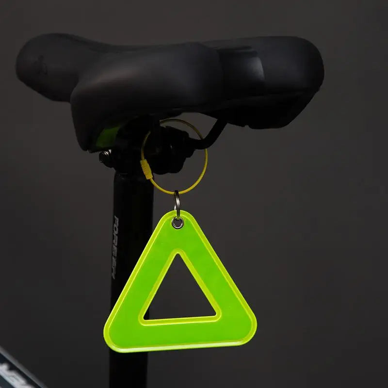 Reflective Triangle Safety Tag with Steel Ring – Bike & Outdoor Bicycle Safety Reflector Richie's
