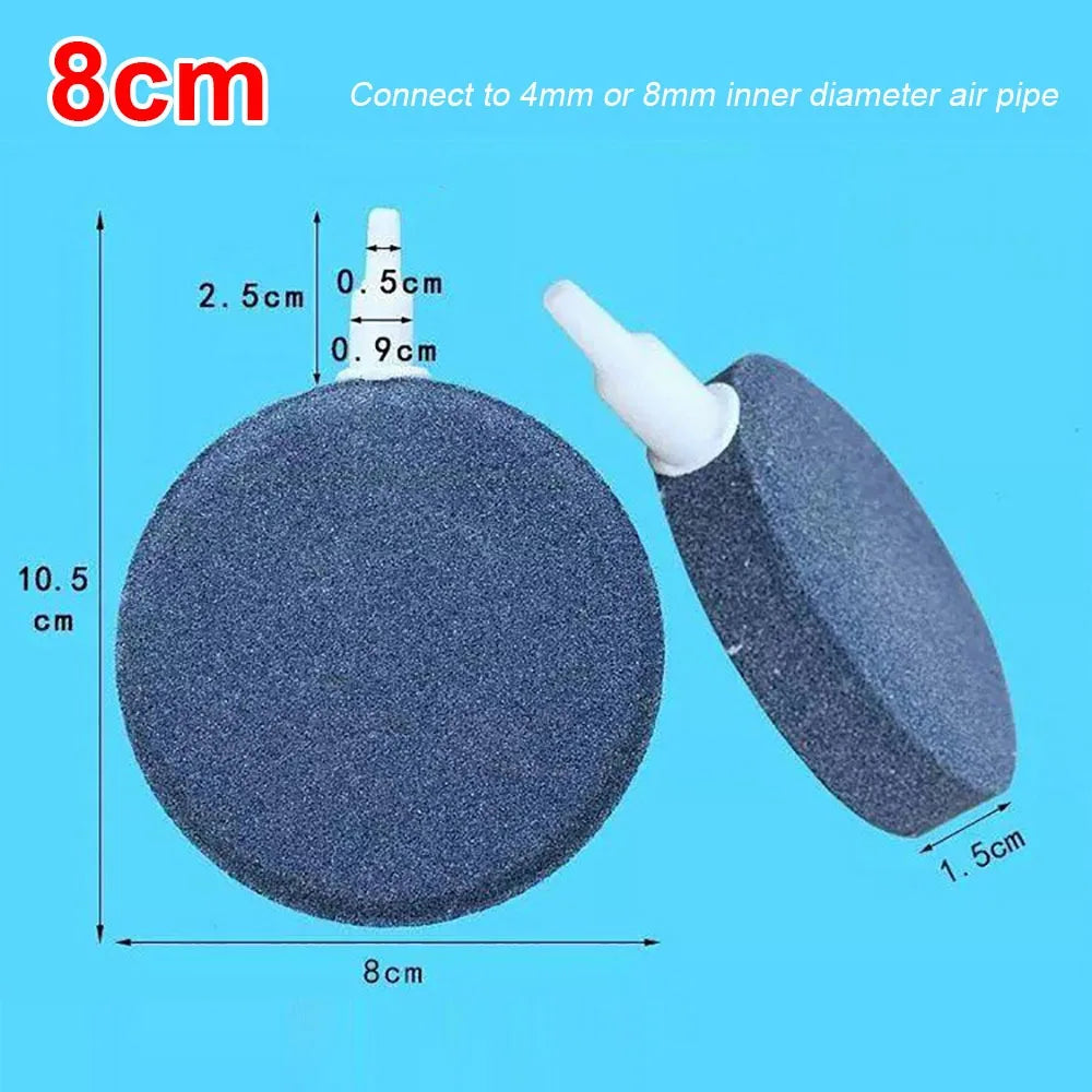 Aquarium Air Stone 4–10cm Round Bubble Aerator | Fish Tank Aquarium Air Stone Richie's 8cm