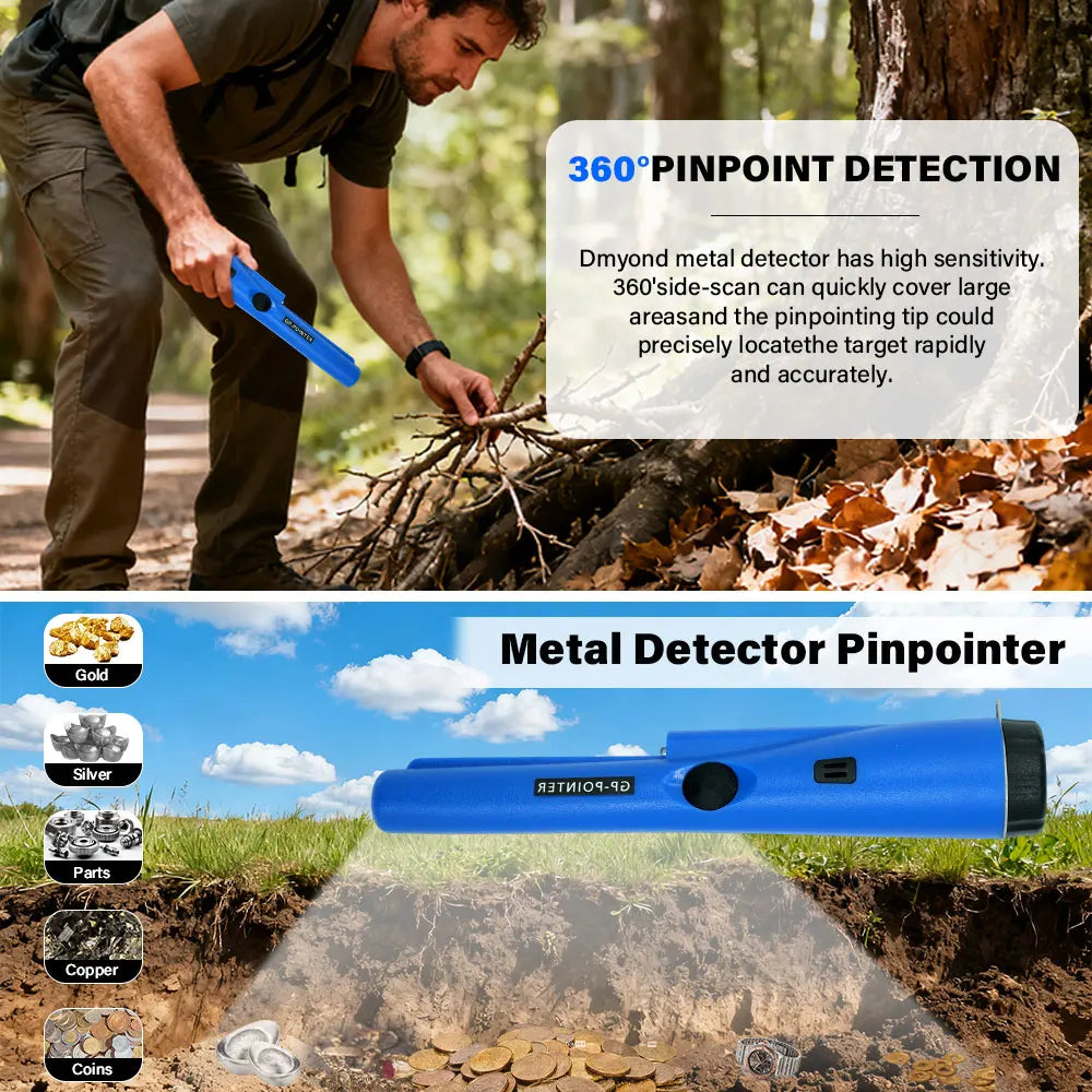 Handheld Metal Detector GP Pointer – Waterproof, LED, Treasure Hunt Handheld Metal Detector Richie's