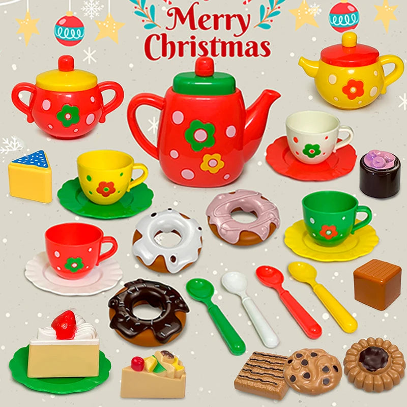 24-Piece Kids Afternoon Tea Playset – Toy Kitchen Party Set Kids Tea Playset Richie's