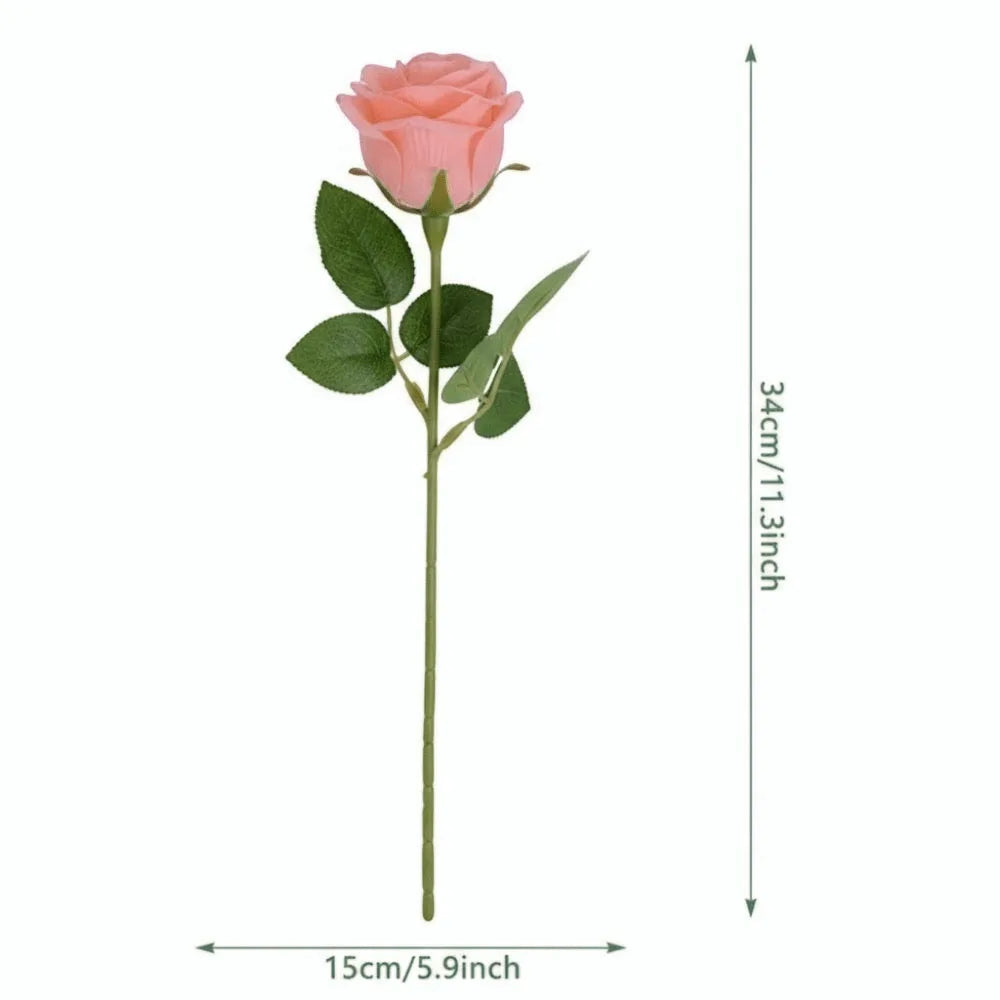 Silk Rose Artificial Bouquet – Faux Flowers for Wedding & Home Decor Artificial Flower Bouquet Richie's Light Pink