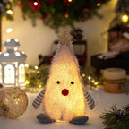 Fluffy Christmas Tree Figurine – LED Glowing Xmas Décor Christmas Figurine Richie's Pink B