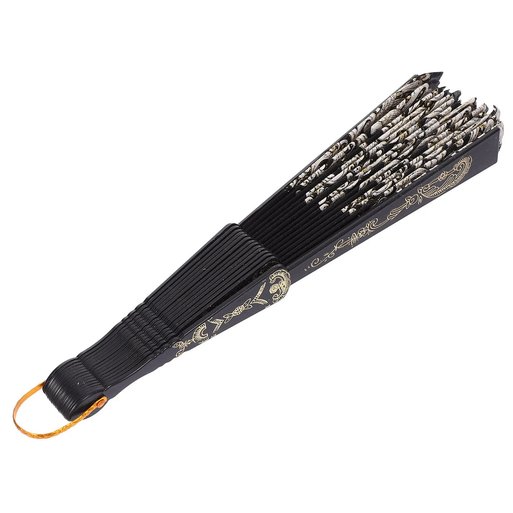 Black Folding Hand Fan – Vintage Chinese Oriental Style Folding Hand Fan Richie's