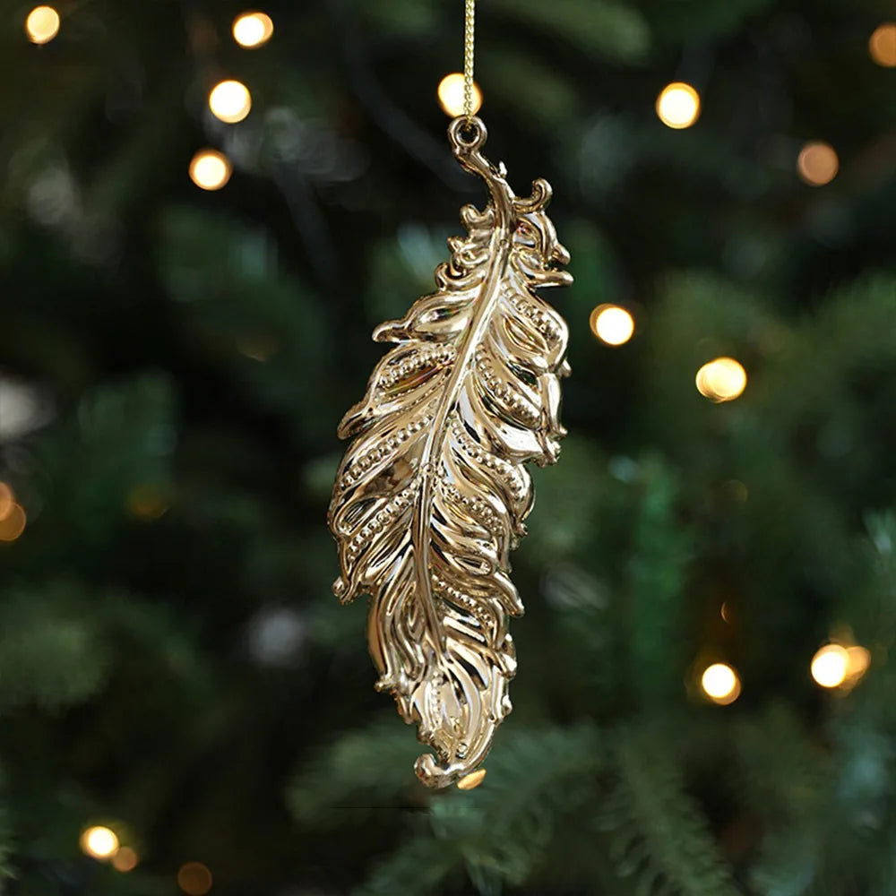 Gold Angel & Snowflake Christmas Tree Hanging Ornaments Christmas Ornaments Richie's feather