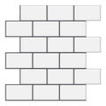 3D Brick Peel & Stick Wall Stickers – PVC Subway Tile Decals Wall Tile Stickers Richie's grey-white