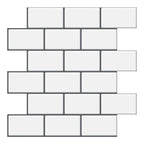 3D Brick Peel & Stick Wall Stickers – PVC Subway Tile Decals Wall Tile Stickers Richie's grey-white