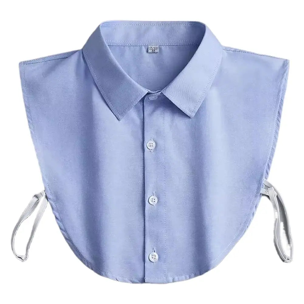 Gray Ruffle Detachable Fake Collar – Versatile Shirt Collar Detachable Collar Richie's Blue 4 buttons