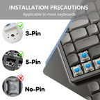 150/50Pcs 3-Pin RGB Mechanical Keyboard Switches + Puller Tools Keyboard Switch Set Richie's