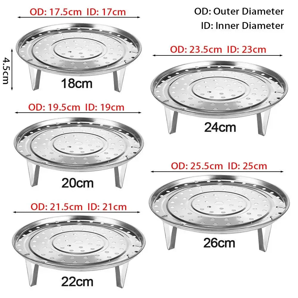 Stainless Steel Steaming Rack with Feet – Multi-Size Kitchen Tray Steaming Rack Richie's