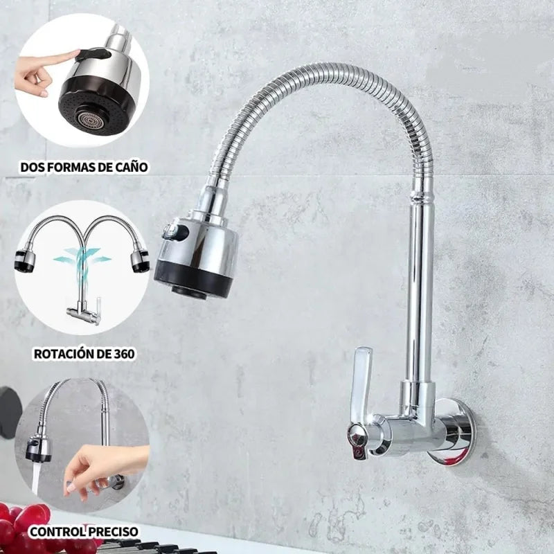 Wall Mount Kitchen Faucet 360° Rotating Hot & Cold Single Handle Wall Mount Faucet Richie's Default Title