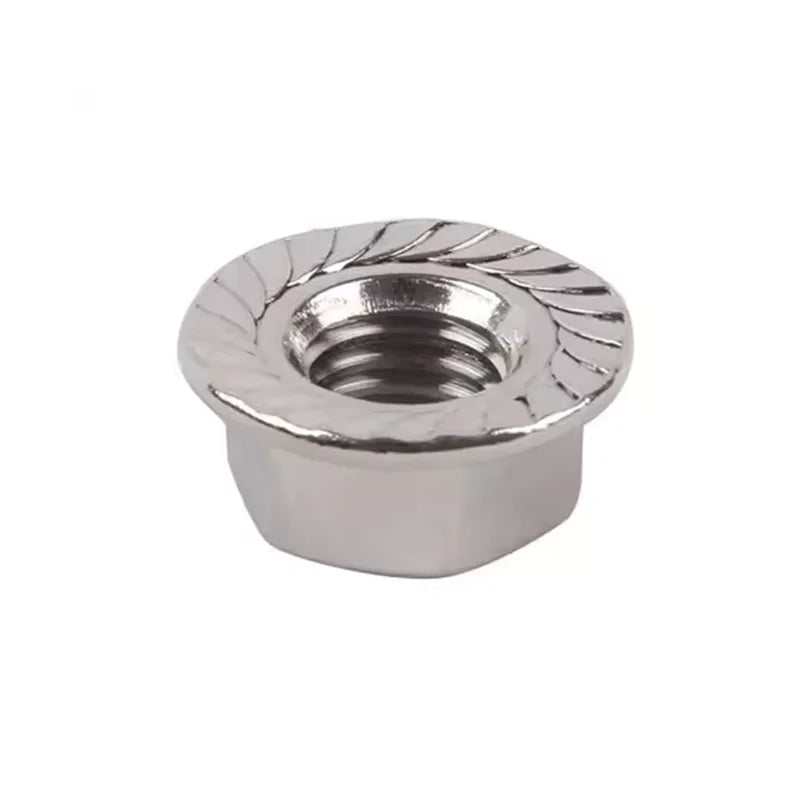 10pcs UNC Prevailing Torque Flange Hex Lock Nuts – Stainless Steel Flange Lock Nuts Richie's