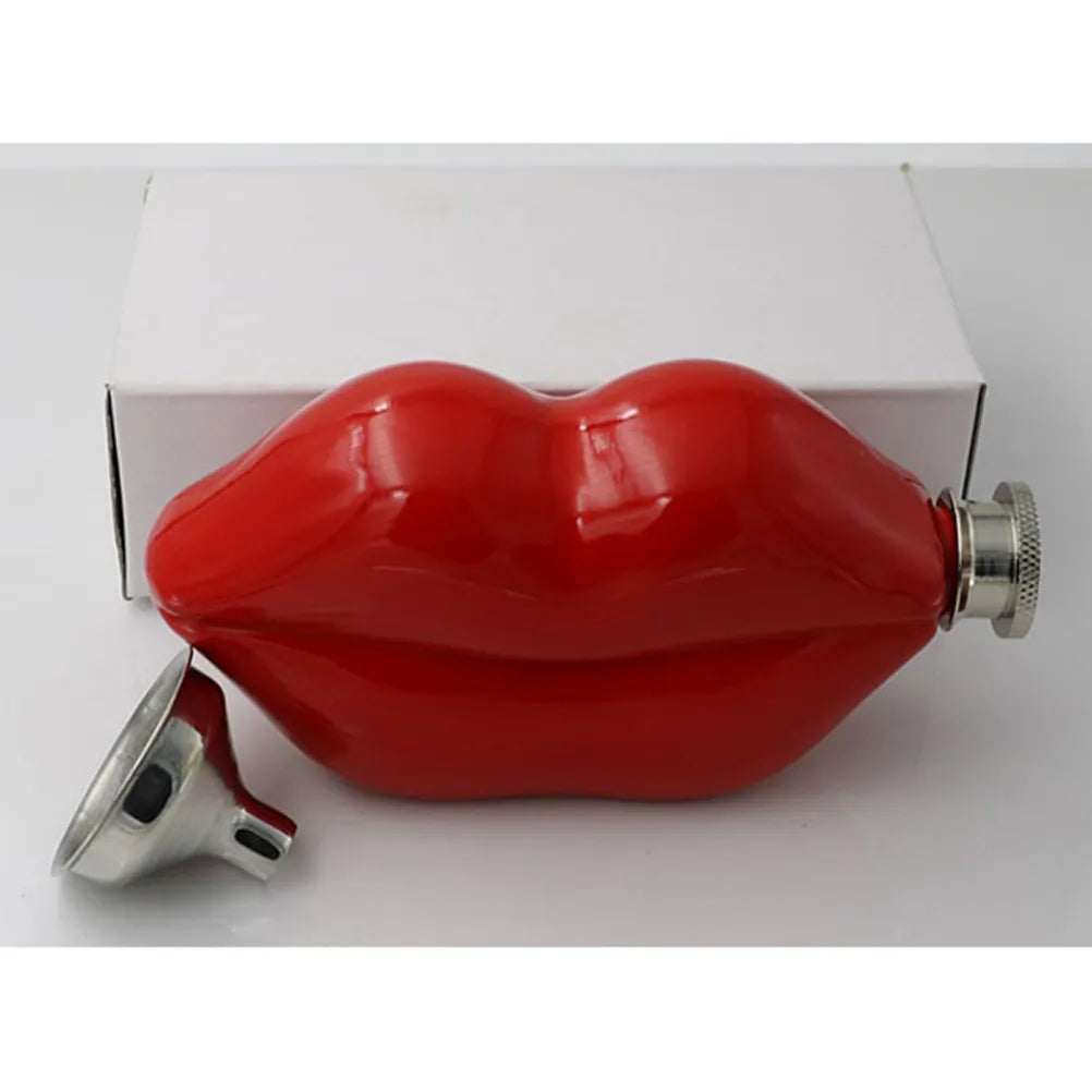 Red Lip Hip Flask – Stainless Steel Portable Whiskey Flagon Hip Flask Richie's