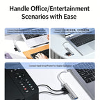 FUCHU 4-in-1 USB 2.0 Hub – USB-C & USB-A, 4 Ports USB Hub Richie's