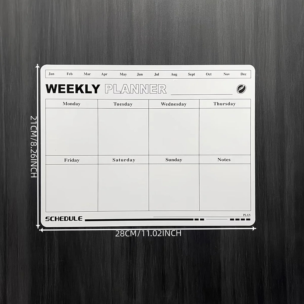 Magnetic Weekly Planner Whiteboard | Erasable Schedule Board Whiteboard Planner Richie's