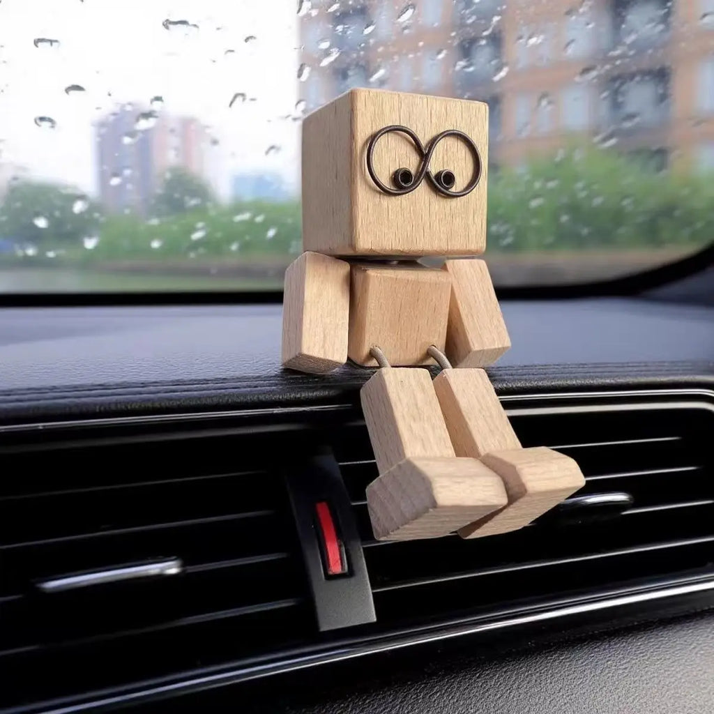 Handcrafted Wooden Rocking Figure – Car Dashboard Decor Gift Wooden Rocking Figurine Richie's B 1pc