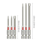 6Pcs Step Hex Screwdriver Bit Set S2 Steel | 65mm & 100mm Hex Screwdriver Bit Set Richie's