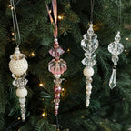 Acrylic Christmas Tree Pendant with Faux Pearl Drop Ornament Christmas Tree Ornament Richie's