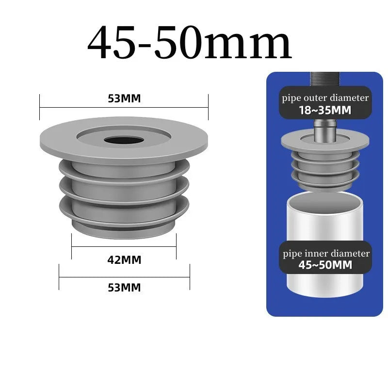 Silicone Floor Drain Sealing Ring – Anti-Odor Sewer Pipe Plug Drain Sealing Ring Richie's 45-50mm 2
