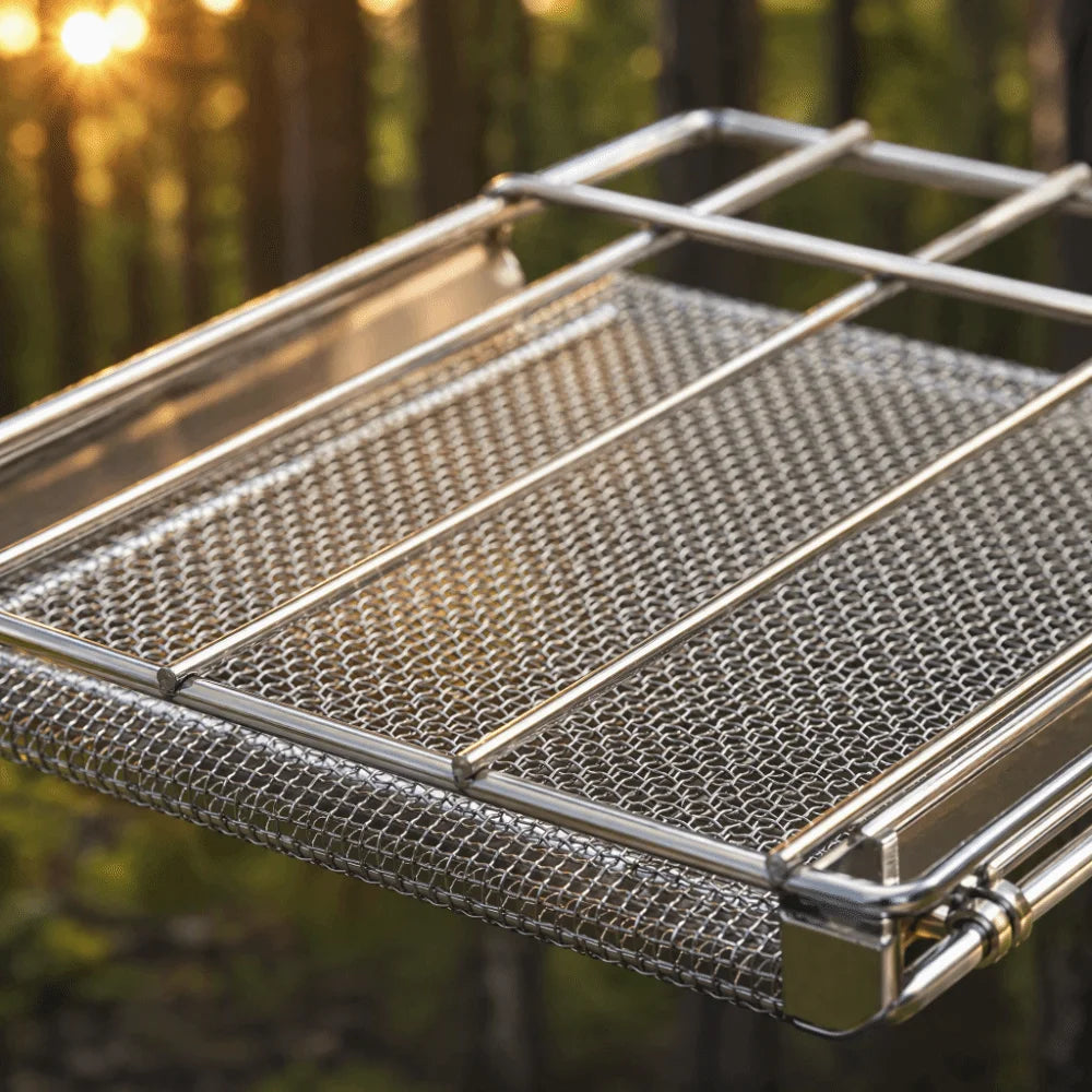 Foldable Stainless Steel Bread Grill Rack – Camping & BBQ Camping Grill Rack Richie's