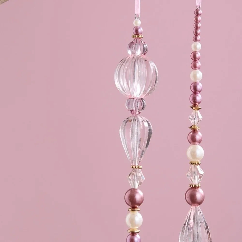 Pink Acrylic Crystal Pendant Christmas Tree Hanging Ornament Christmas Tree Ornament Richie's