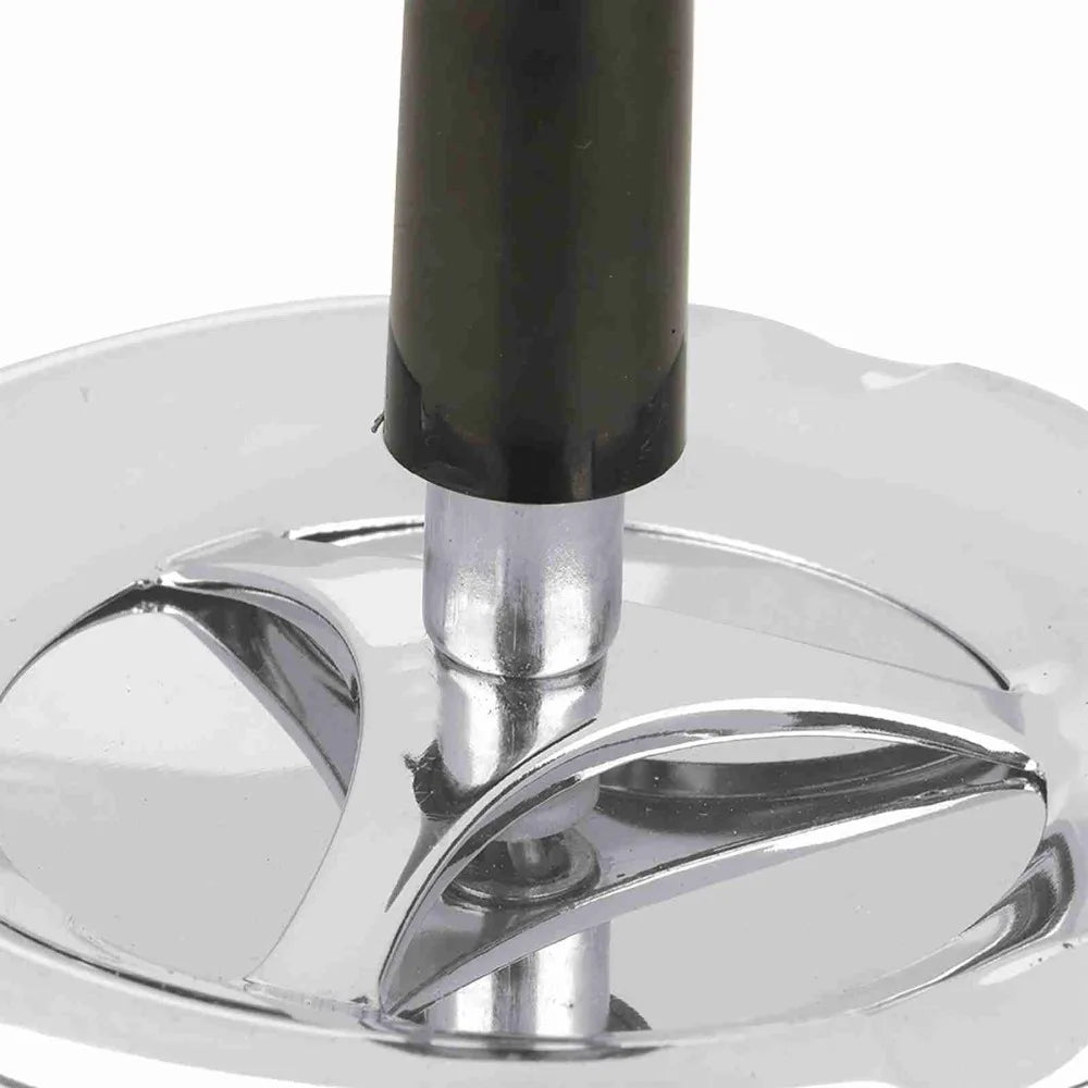 Modern Round Stainless Steel Ashtray – Windproof Spinning Lid Stainless Steel Ashtray Richie's