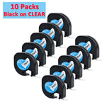Dymo Letratag LT-100H Handheld Label Maker | 12mm Printer Label Maker Richie's 10pcs black on clear