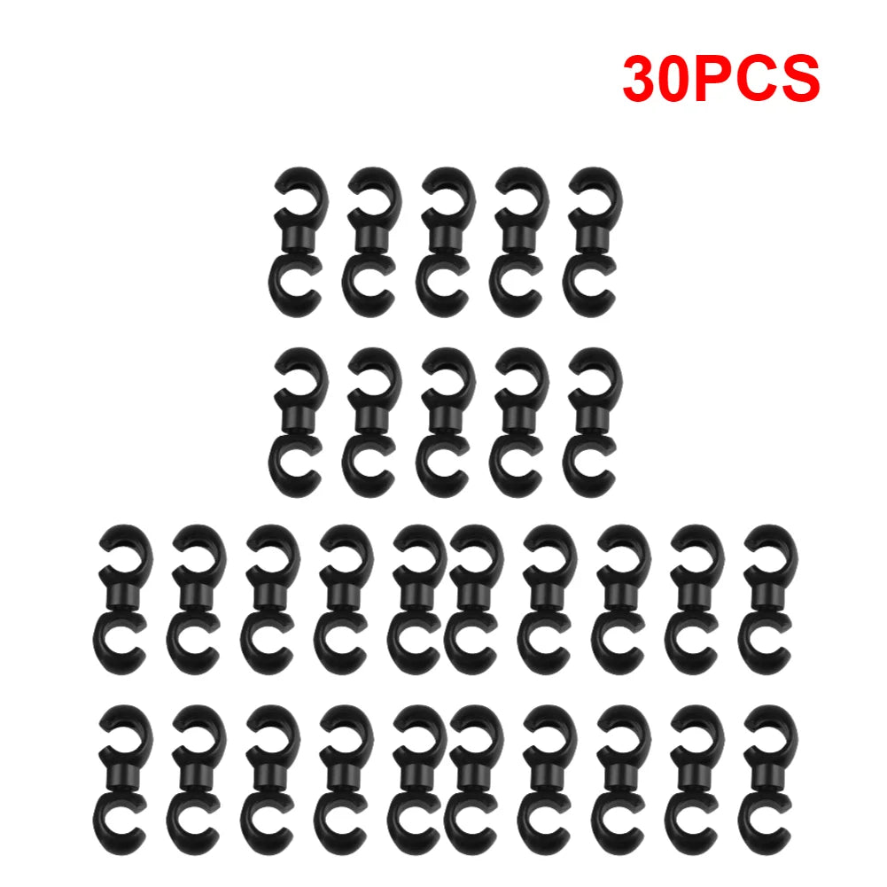 S-Style Rotatable Bike Brake Cable Clips – MTB Hose Guides Bike Cable Clips Richie's Black 30PCS