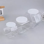 Hexagonal Candy Cookie Jar Airtight PET Storage Container Food Storage Jar Richie's